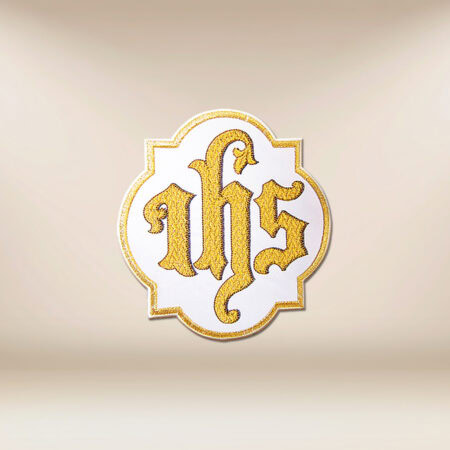 Aplicação bordada "IHS"