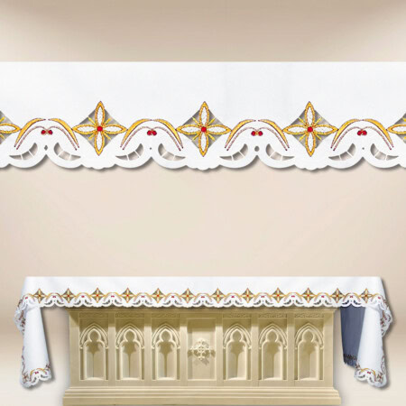 Toalha de altar bordada litúrgica