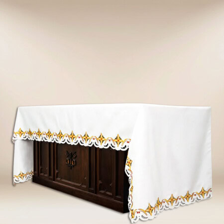 Toalha de altar bordada litúrgica