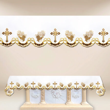 Toalha bordada com bordado dourado