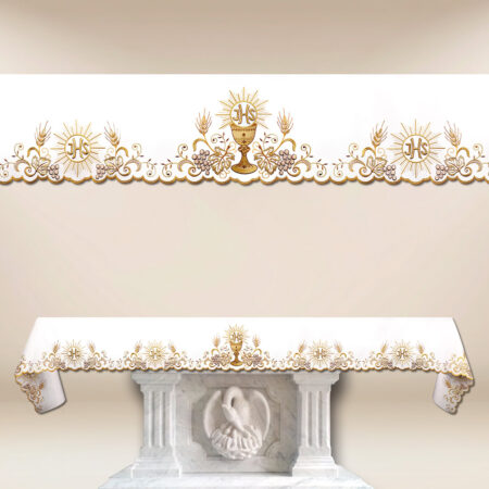 Toalha de altar bordada Cálice comprimento até 280cm