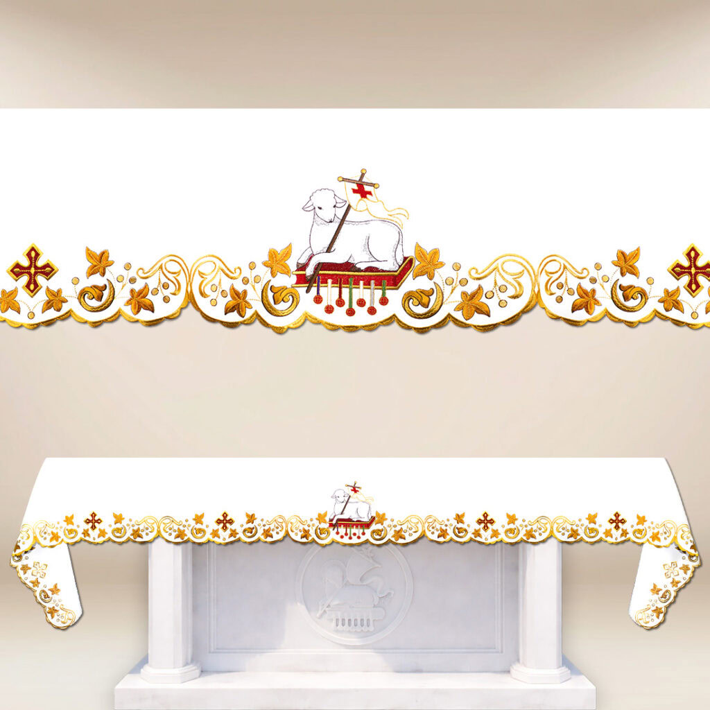 Toalha bordada litúrgica Cordeiro de Deus