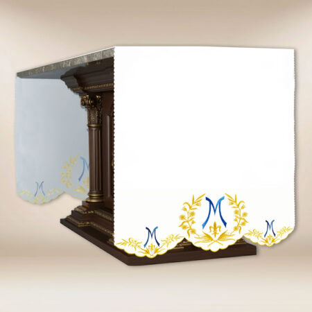 toalha de altar mariana bordada