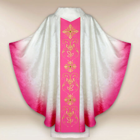 Casula litúrgica rosa moderna