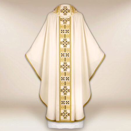 Casula litúrgica ecru bordada