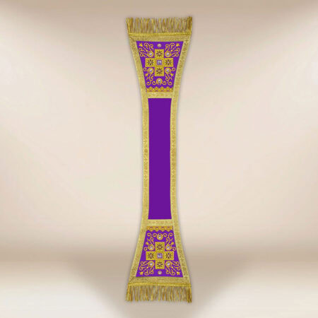 Manípulo bordado litúrgico roxo