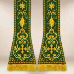Estola bordada romana verde