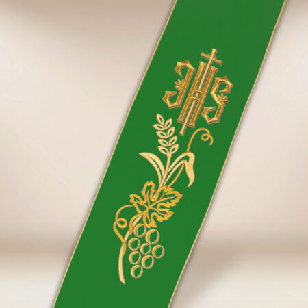 Estola bordada para diáconos verdes