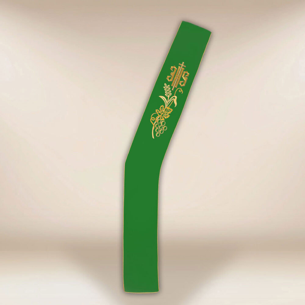 Estola bordada para diáconos verdes