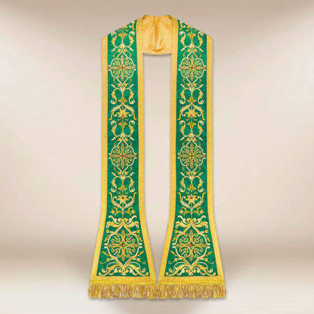 Estola romana bordada verde