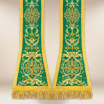 Estola romana bordada verde