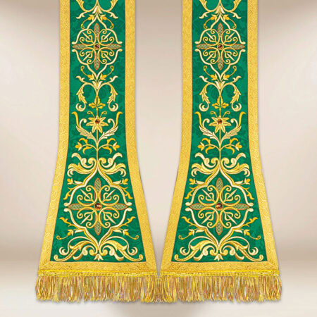 Estola romana bordada verde