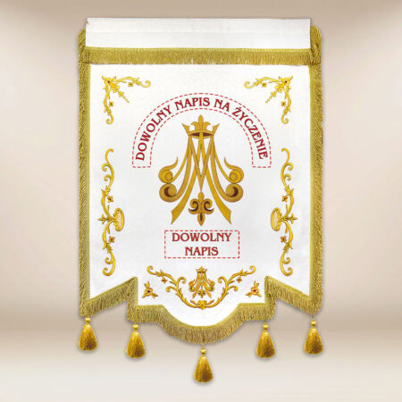 Bandeira bordada "Rainha do Rosário" com qualquer inscrição