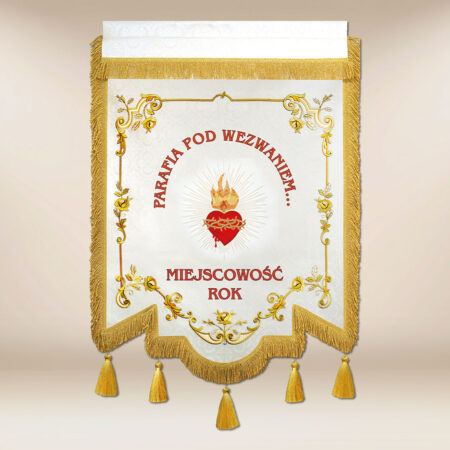 Bandeira Bordada Coração de Jesus