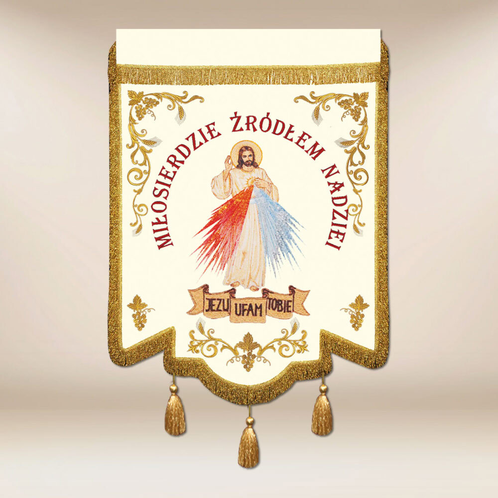 Bandeira bordada Jesus Misericordioso
