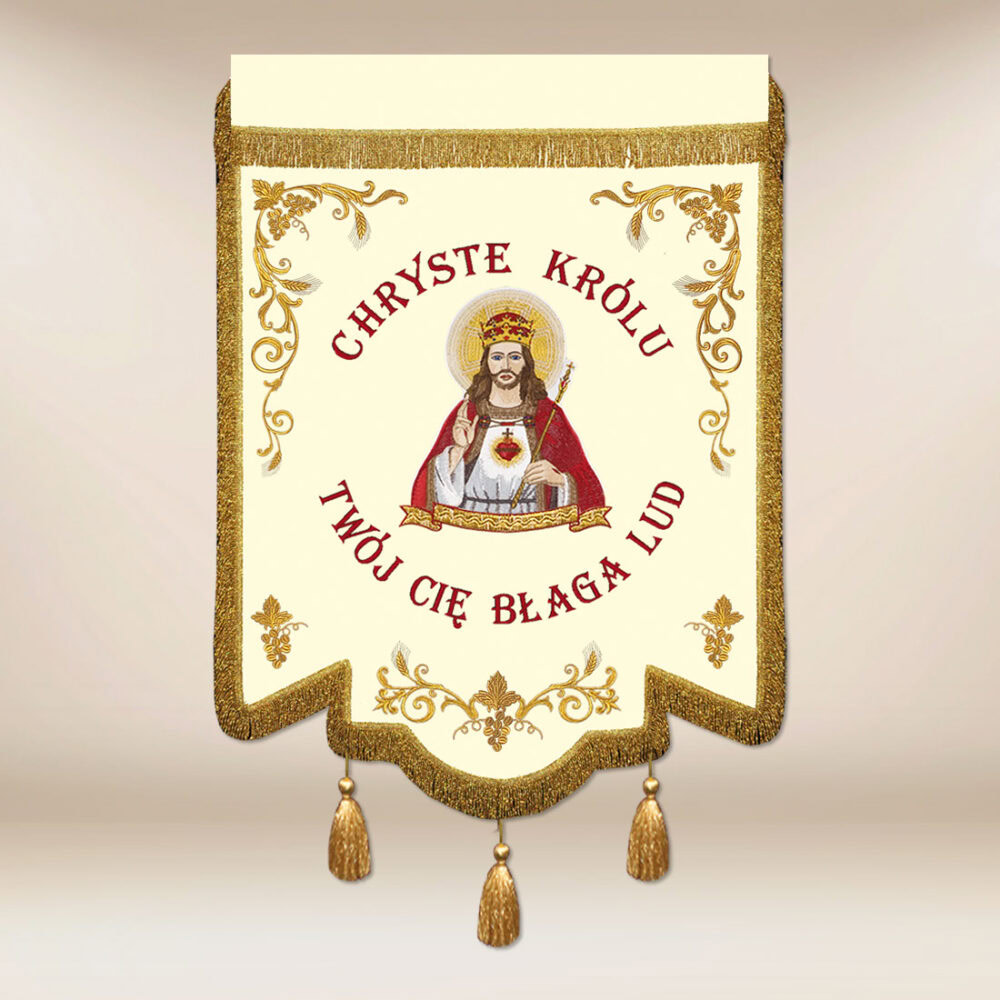 bandeira bordada Cristo Rei