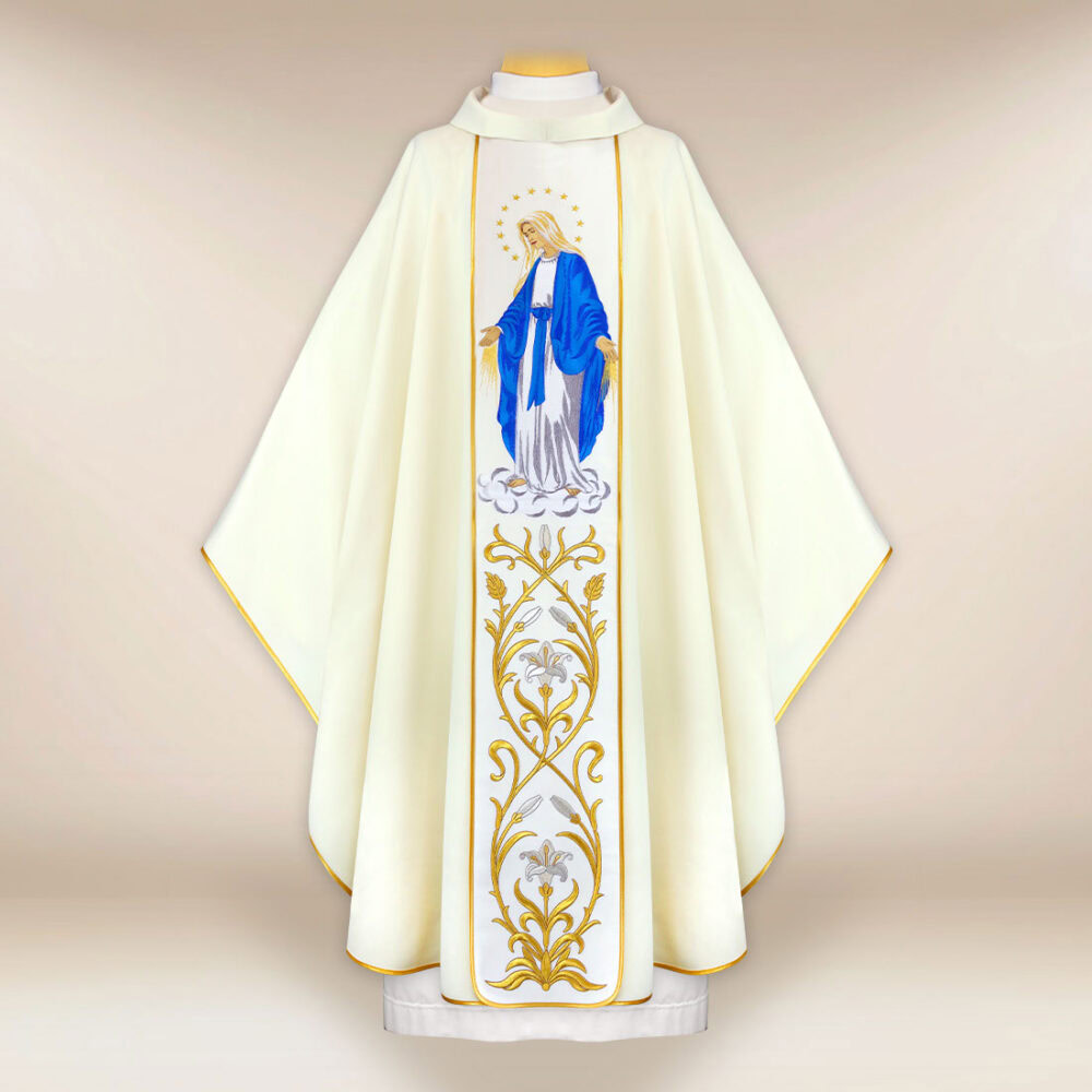 Casula bordada Mãe de Deus Imaculada