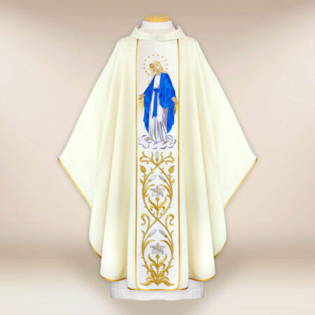 Casula bordada Mãe de Deus Imaculada