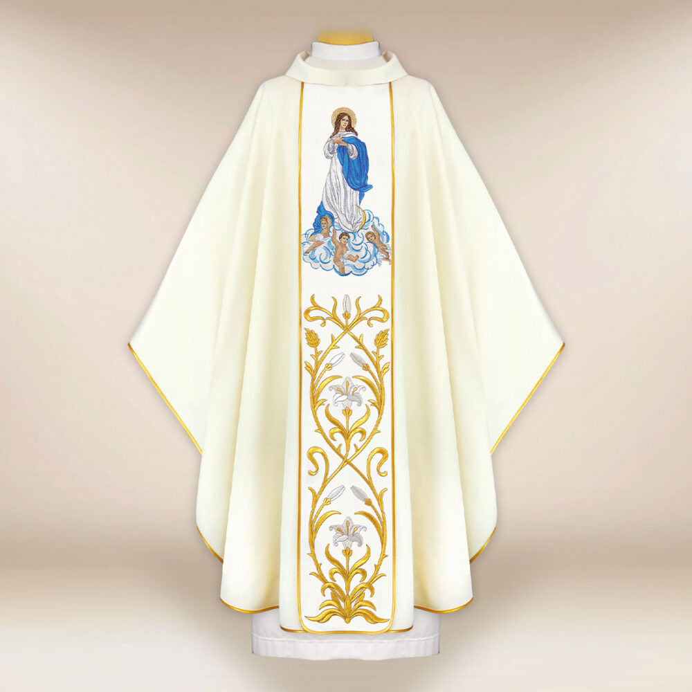 Casula bordada Mãe de Deus Assunta