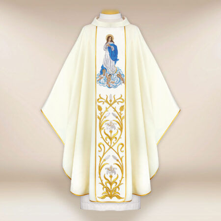 Casula bordada Mãe de Deus Assunta
