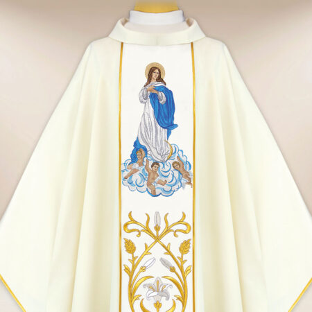 Casula bordada Mãe de Deus Assunta