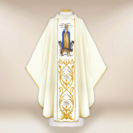 Casula bordada Mãe de Deus das Candeias