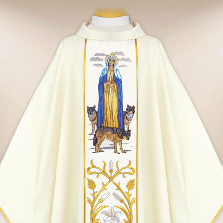 Casula bordada Mãe de Deus das Candeias