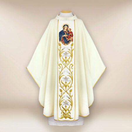 Casula bordada Mãe de Deus de Gietrzwałd