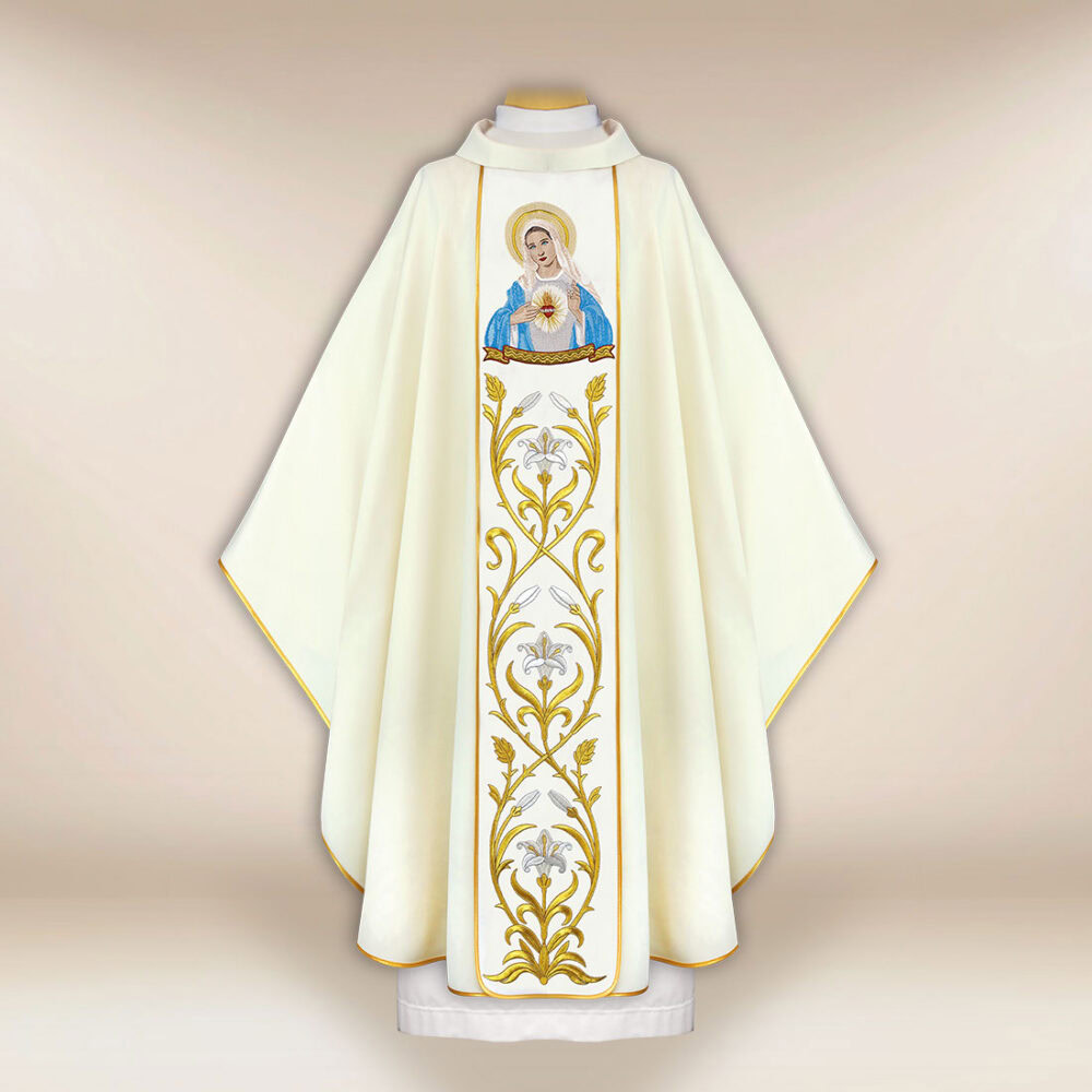 Casula bordada Coração de Maria