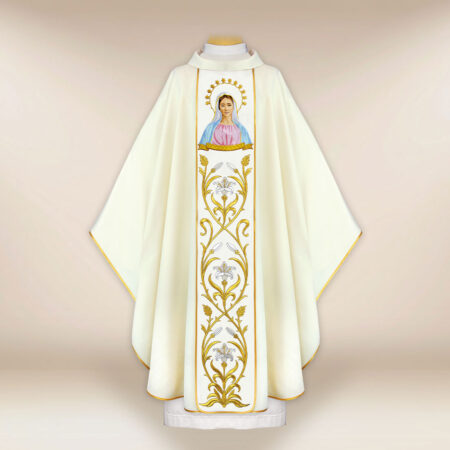 Casula bordada Mãe de Deus de Medjugorie