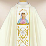 Casula bordada Mãe de Deus de Medjugorie