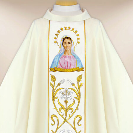 Casula bordada Mãe de Deus de Medjugorie