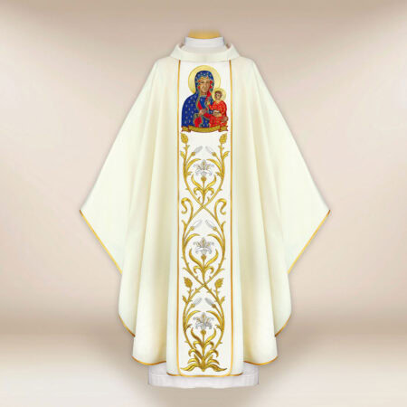 Casula bordada Mãe de Deus de Czestochowa