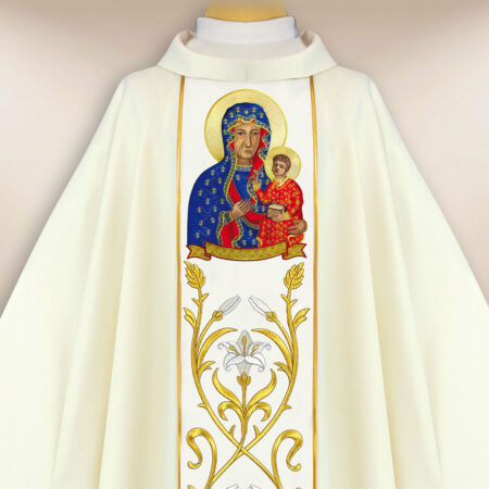 Casula bordada Mãe de Deus de Czestochowa
