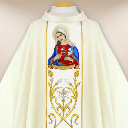 Casula bordada Coração de Maria