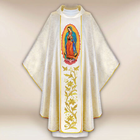 Casula bordada Mãe de Deus de Guadalupe
