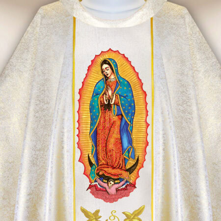 Casula bordada Mãe de Deus de Guadalupe