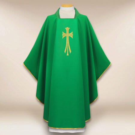 Casula bordada Cruz verde