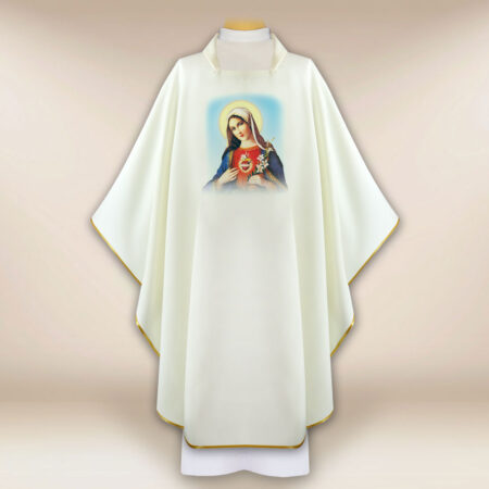 Casula com imagem Coração de Maria