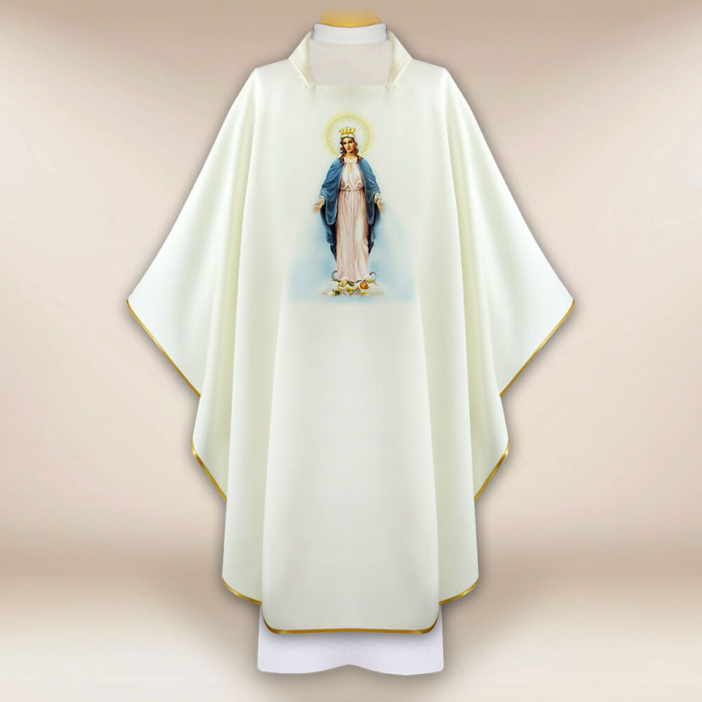 Casula com imagem Mãe de Deus Imaculada