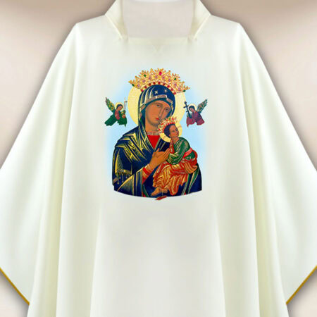 Casula com imagem da Mãe de Deus da Perpétua Ajuda