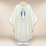 Casula com imagem da Mãe de Deus do Rosário