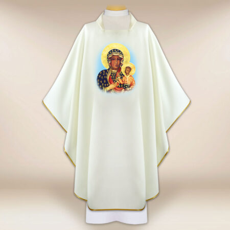 Casula com imagem Mãe de Deus de Czestochowa