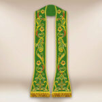 Estola bordada romana verde