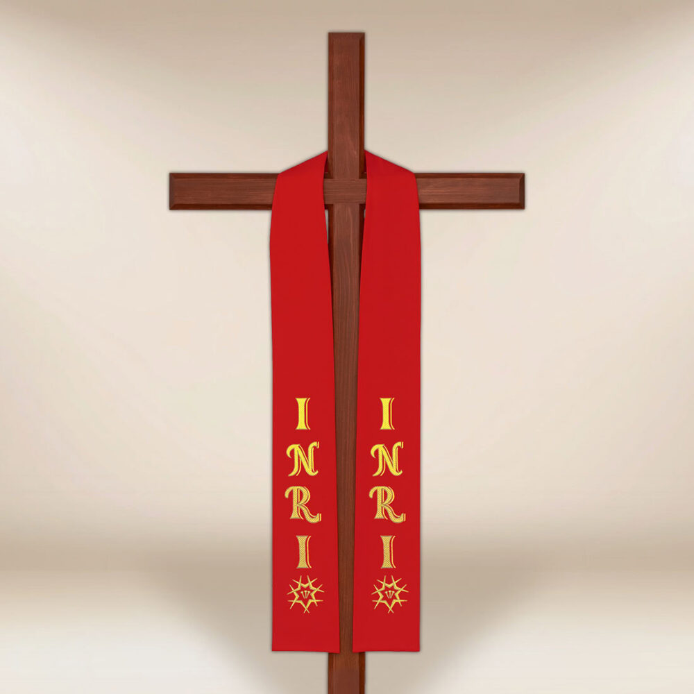 Estola bordada para a Cruz INRI