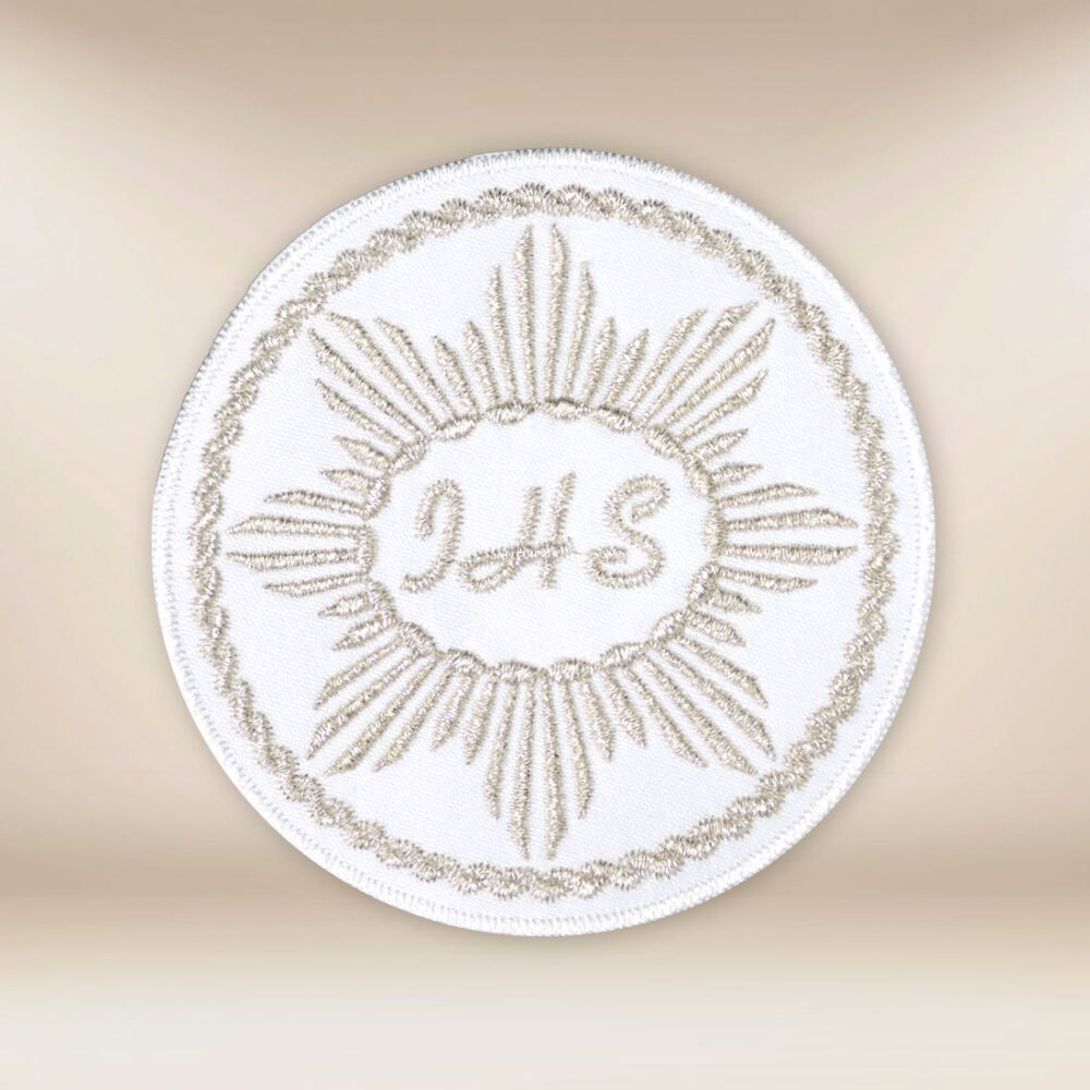 Hóstia comunional bordada IHS