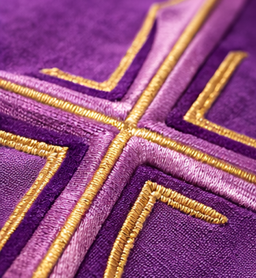 Detalhe do bordado dourado da coleção Ombre Colorate