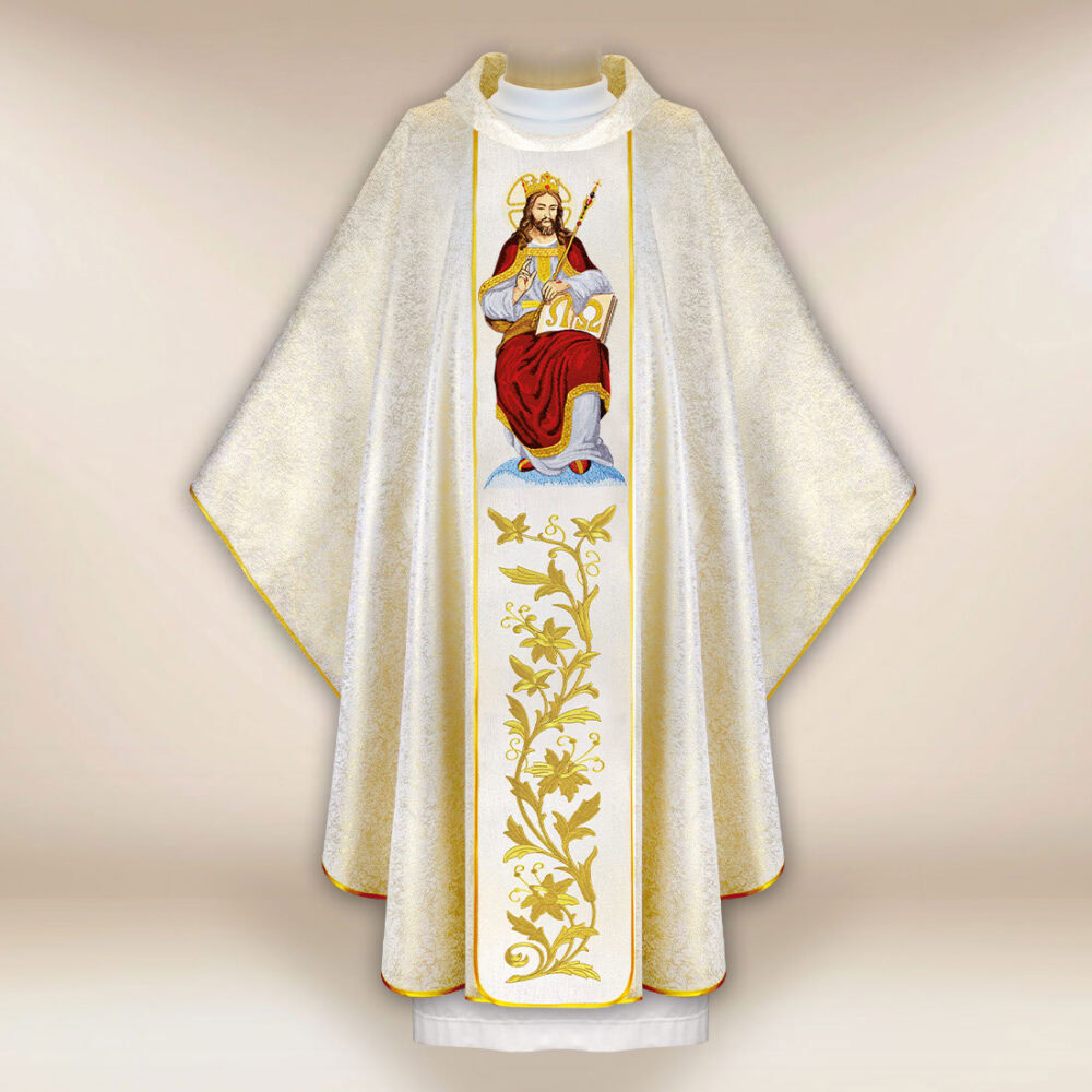 Casula bordada Cristo Rei