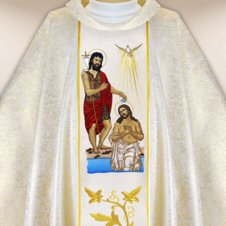 Casula bordada Batismo de Jesus