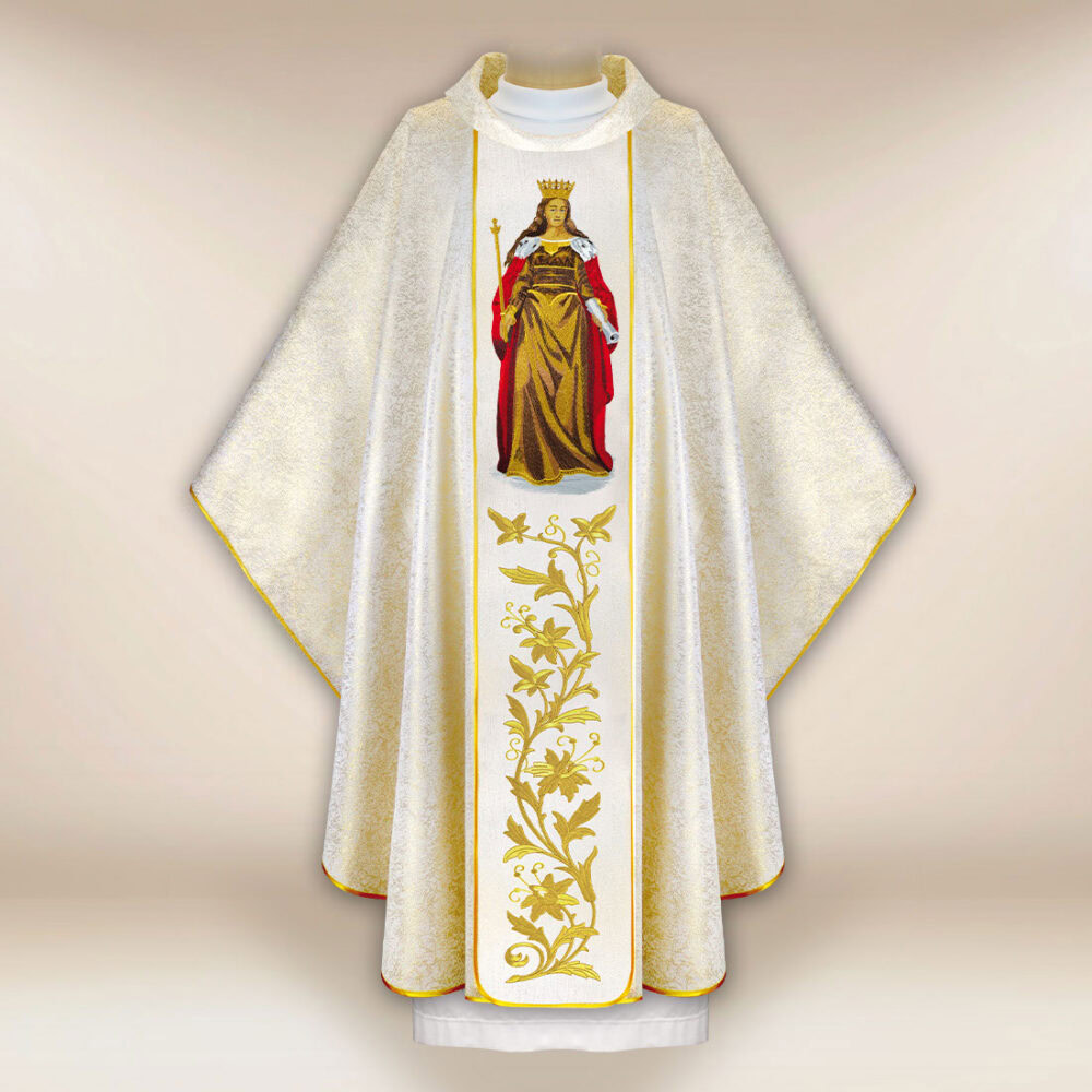 Casula bordada Santa Jadwiga Rainha